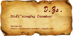 Diószeghy Zsombor névjegykártya